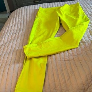 Bright yellow leggings